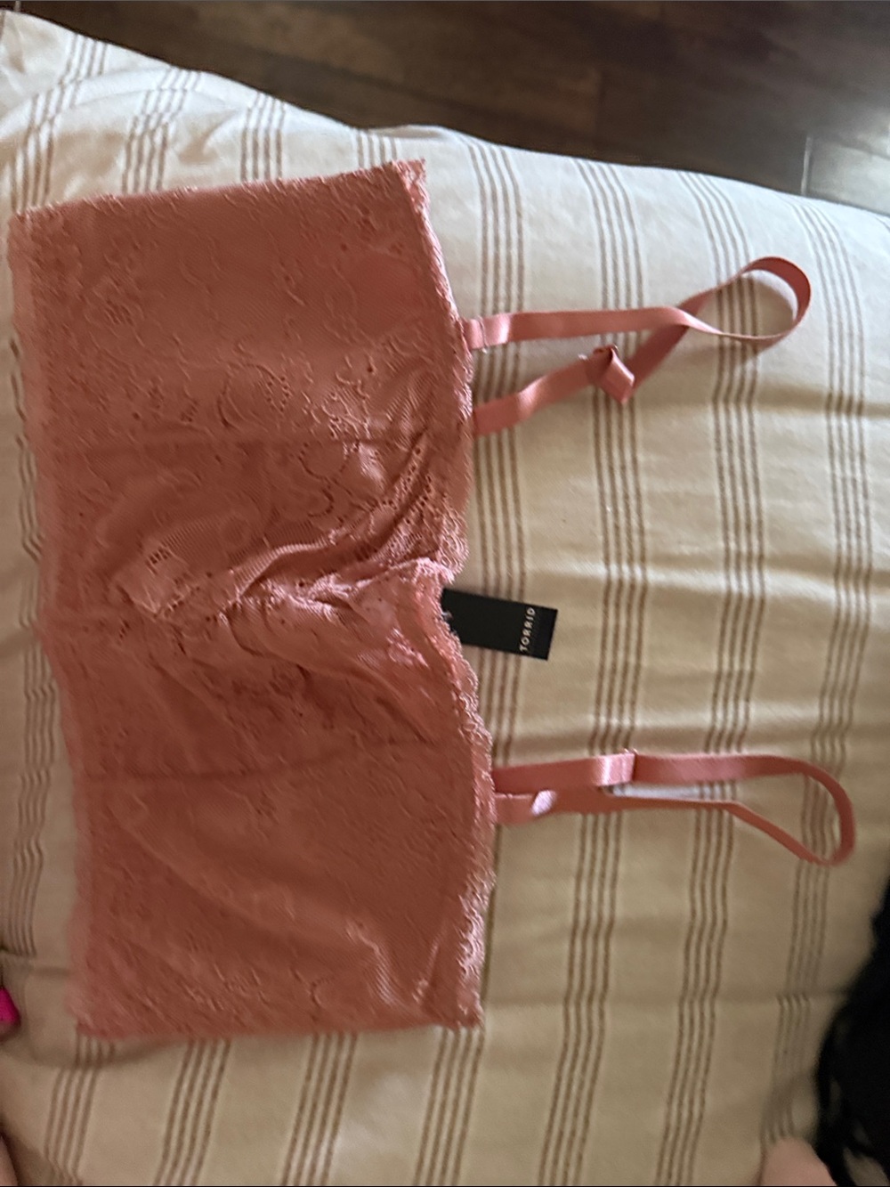 torrid Pink Lace Bralette with Adjustable Straps